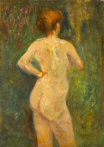 3/4 length standing nude